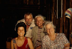 Von links: Jill Woodley, Hans-Helmut Röhring, Barbara Voigt-Röhring und Daphne Sheldrick