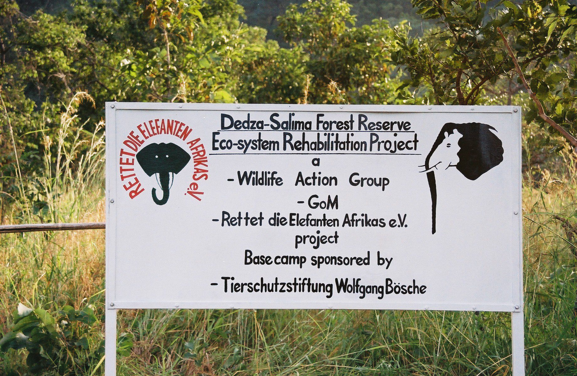 Das erste Camp der Wildlife Action Group im Dedza-Salima Waldreservat, bekannt als Namwili-Camp und unterstützt durch REA.